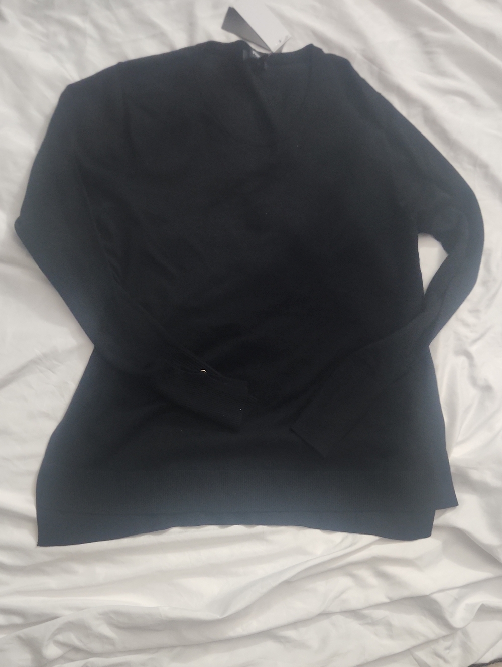 Premise Black Knit Top Crewneck Long Sleeve Sweater XL NWT